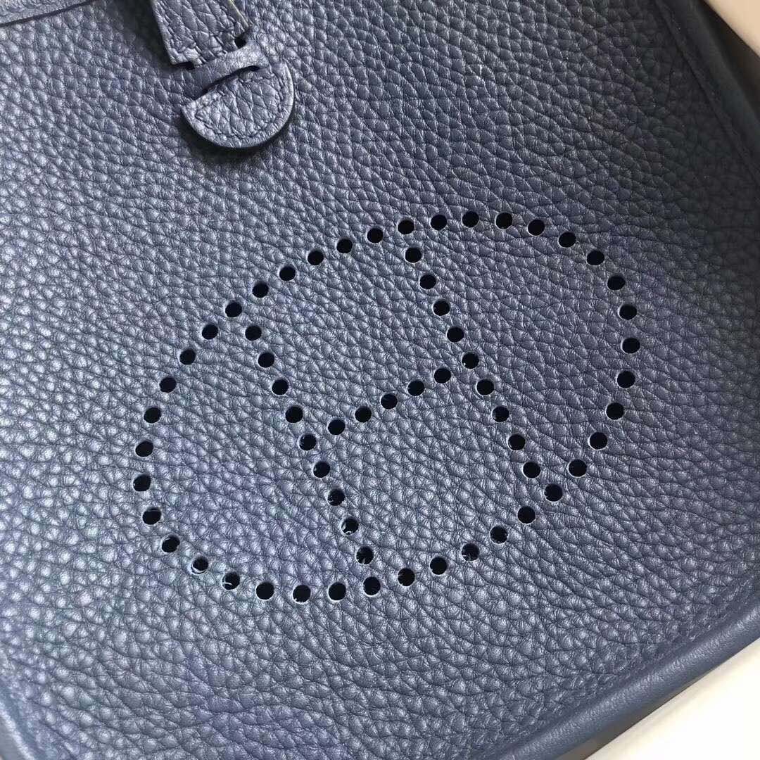 에르메스 미니 에블린16 블루뉘 인디고 은장 토고가죽